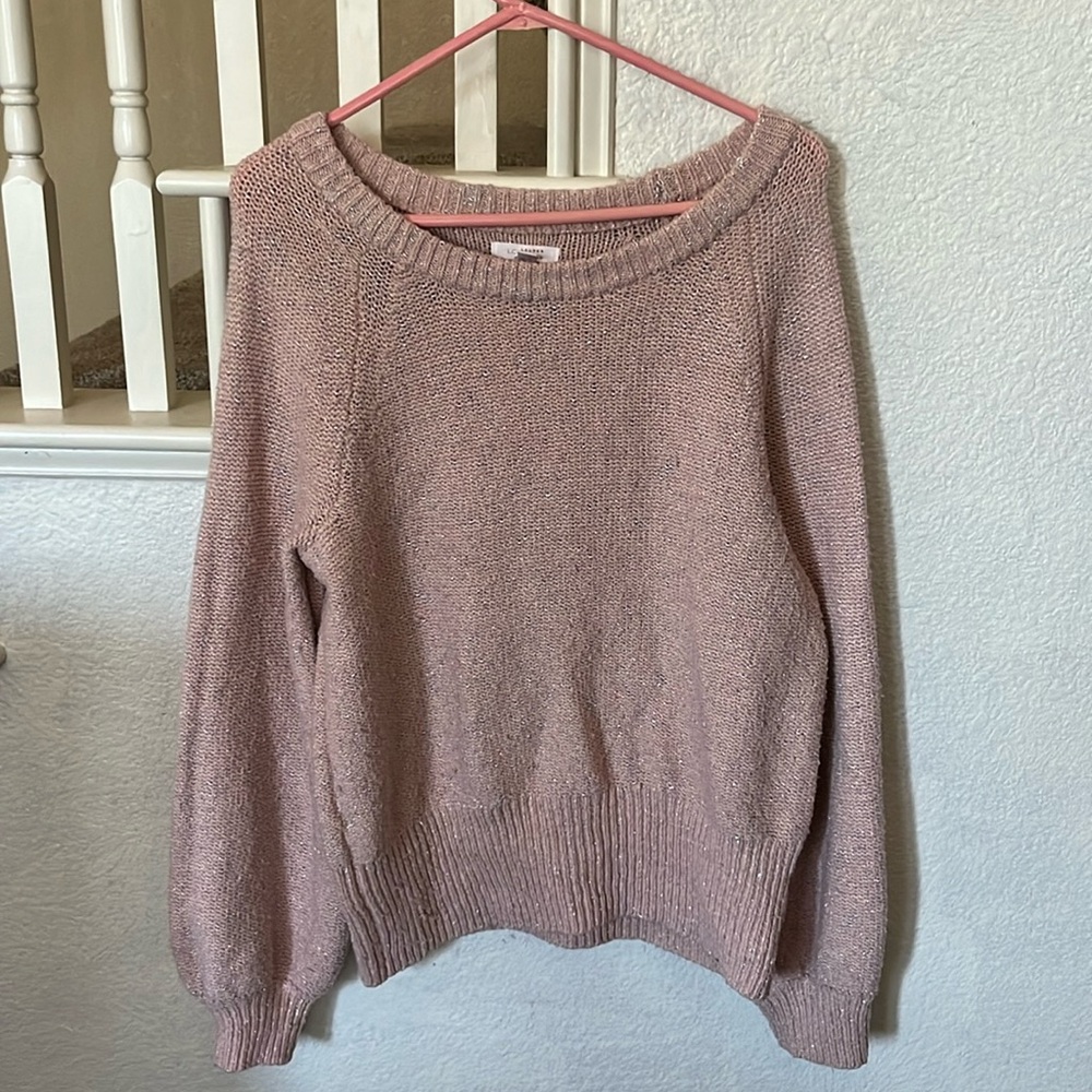 Light pink fuzzy sweater